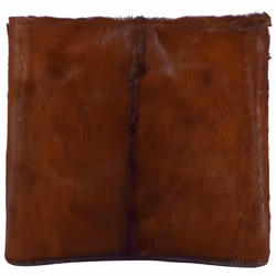 vidaXL Solid Teak Wood Folding Stool Real Leather Collapsible Dining Chair - Additional view 8