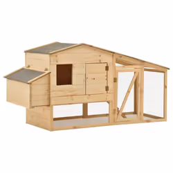 vidaXL Solid Pine Wood Chicken Cage Hen House Small Animal Coop Pet Supply