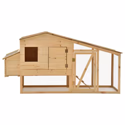 vidaXL Solid Pine Wood Chicken Cage Hen House Small Animal Coop Pet Supply
