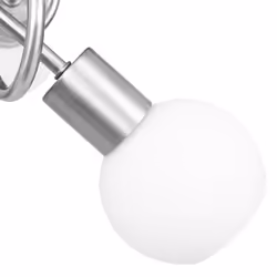 vidaXL Ceiling Lamp with Ceramic Shades for 3 E14 Bulbs White Bowl Chandelier - Additional view 5
