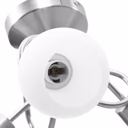 vidaXL Ceiling Lamp with Ceramic Shades for 3 E14 Bulbs White Bowl Chandelier - Additional view 6
