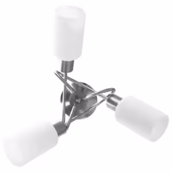 vidaXL Ceiling Lamp with Ceramic Shades for 3 E14 Bulbs White Cone Chandelier - Additional view 4