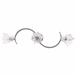 vidaXL Ceiling Lamp with Transparent Glass Shades for 3 E14 Bulbs Tulip Light - Additional view 4