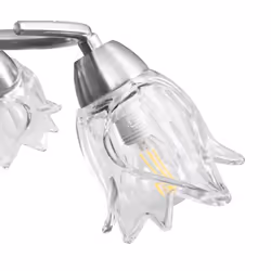 vidaXL Ceiling Lamp with Transparent Glass Shades for 5 E14 Bulbs Tulip Light - Additional view 6
