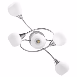 Ceiling Lamp with Ceramic Shades for 5 E14 Bulbs White Bowl - Additional view 4