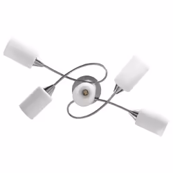 vidaXL Ceiling Lamp with Ceramic Shades for 5 E14 Bulbs White Cone Chandelier - Additional view 4