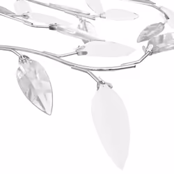 vidaXL Ceiling Lamp With Acrylic Crystal Leaf Arms for 5 E14 Bulbs White Light