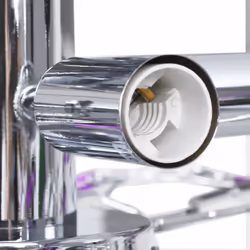 vidaXL Ceiling Lamp with Acrylic Crystal Leaf Arms for 5 E14 Bulbs Purple - Additional view 4