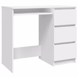 vidaXL Desk White Engineered Wood Computer Desk Workstation Working Table