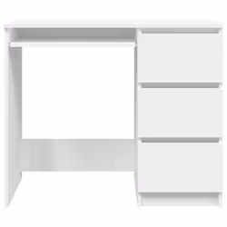 vidaXL Desk White Engineered Wood Computer Desk Workstation Working Table - Additional view 6