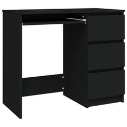 vidaXL Desk Black Engineered Wood Computer Desk Workstation Working Table