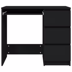 vidaXL Desk Black Engineered Wood Computer Desk Workstation Working Table - Additional view 6