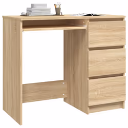 vidaXL Desk Sonoma Oak Engineered Wood Office Writing Desk Workstation Table - Additional view 4