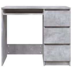 vidaXL Desk Concrete Grey Engineered Wood Writing Desk Workstation Furniture - Additional view 6
