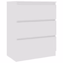 vidaXL Sideboard White Engineered Wood Storage Drawer Side Cabinet Furniture - Additional view 2