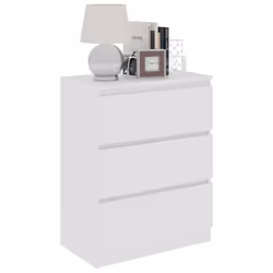 vidaXL Sideboard White Engineered Wood Storage Drawer Side Cabinet Furniture - Additional view 3