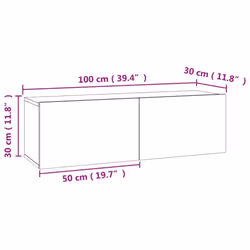 vidaXL TV Cabinet Concrete Grey Engineered Wood TV Stand Stereo Hifi Cabinet - Additional view 9