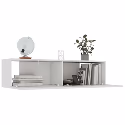 vidaXL TV Cabinet White Engineered Wood TV Unit Hifi Stand Stereo Cabinet