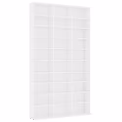vidaXL CD Cabinet White Engineered Wood CD Shelf Office Cupboard Bookshelf