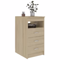 vidaXL Drawer Cabinet Sonoma Oak Engineered Wood Chest Nightstand Sideboard - Additional view 4