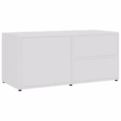 vidaXL TV Cabinet White Engineered Wood Media Hifi Stand Stereo Cabinet Unit