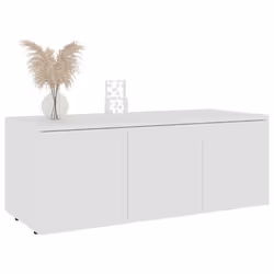 vidaXL TV Cabinet White Engineered Wood Media Hifi Stand Stereo Cabinet Unit