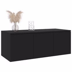 vidaXL TV Cabinet Engineered Wood Home Stereo Media Stand Unit Multi Colours - black