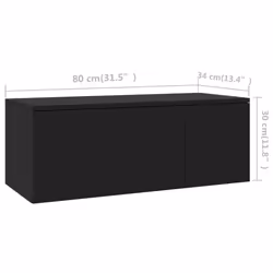 vidaXL TV Cabinet Engineered Wood Home Stereo Media Stand Unit Multi Colours - black