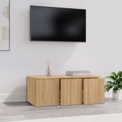 vidaXL TV Cabinet Engineered Wood Home Stereo Media Stand Unit Multi Colours - sonoma oak