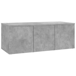 vidaXL TV Cabinet Concrete Grey Engineered Wood Media Hifi Stand Stereo Unit