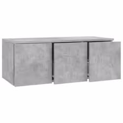 vidaXL TV Cabinet Concrete Grey Engineered Wood Media Hifi Stand Stereo Unit - Additional view 6