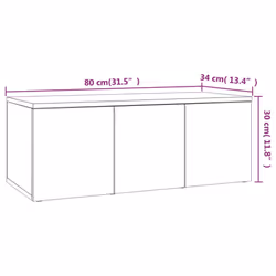 vidaXL TV Cabinet Concrete Grey Engineered Wood Media Hifi Stand Stereo Unit - Additional view 9