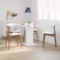 vidaXL Bistro Table White Engineered Wood Bar Table Pub Table Patio Furniture - Additional view 2