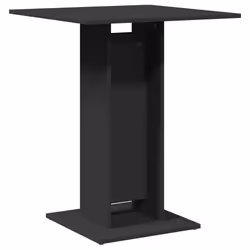 vidaXL Bistro Table Black Engineered Wood Bar Table Pub Table Patio Furniture
