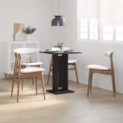 vidaXL Bistro Table Black Engineered Wood Bar Table Pub Table Patio Furniture