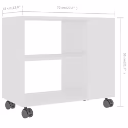 vidaXL Side Table White Engineered Wood Tea Accent Coffee Couch End Table - Additional view 6