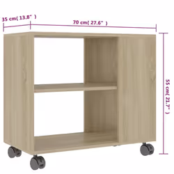 vidaXL Side Table Sonoma Oak Engineered Wood Tea Accent Coffee Couch End Table - Additional view 6
