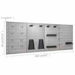 vidaXL Workbench with Four Wall Panels Work Table Work Tool Bench Workstation