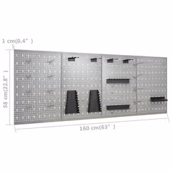vidaXL Workbench with Four Wall Panels and Two Cabinets Work Table Workstation - Additional view 4