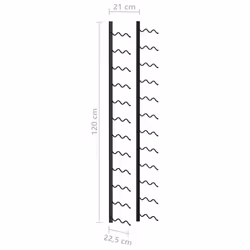 VidaXL 289557 wine rack Iron Black - Additional view 8