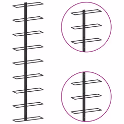 VidaXL 289561 wine rack Iron Black - Additional view 4
