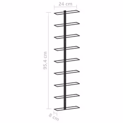 VidaXL 289561 wine rack Iron Black - Additional view 6