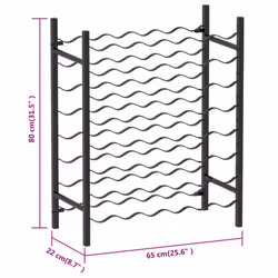 VidaXL 289563 wine rack Metal Black - Additional view 6