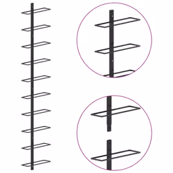 VidaXL 289566 wine rack Metal Black - Additional view 4