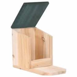 vidaXL 4x Firwood Squirrel Houses Garden Wooden Holder Peanut Butter Feeder