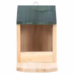 vidaXL 4x Firwood Squirrel Houses Garden Wooden Holder Peanut Butter Feeder