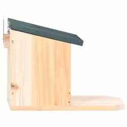 vidaXL 4x Firwood Squirrel Houses Garden Wooden Holder Peanut Butter Feeder - Additional view 4