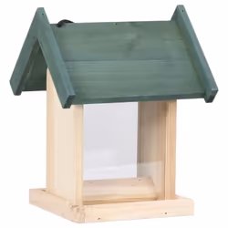 vidaXL 4x Firwood Bird Feeders Garden Wooden Wild Bird Feeding Station House - Additional view 4