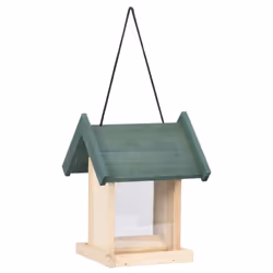 vidaXL 4x Firwood Bird Feeders Garden Wooden Wild Bird Feeding Station House - Additional view 5