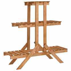 vidaXL Firwood Plant Stand Display Shelf Pot Plant Holder Home Garden Balcony
